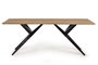 Mesa de Comedor Industrial Giner y Colomer en Madera de Acacia con Base Negra 200x100cm